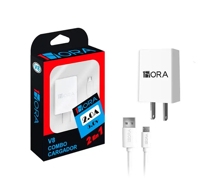 COMBO CARGADOR V8  2.0A GAR 064