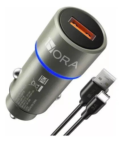 CARGADOR PARA AUTO QC 3.0A 18W 1HORA GAR 116
