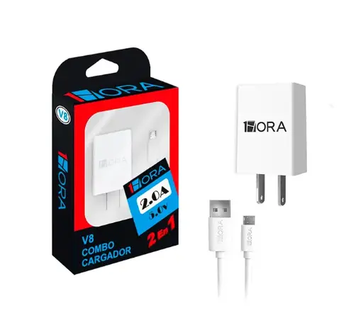 COMBO CARGADOR V8  2.0A GAR 064